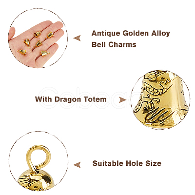 Alloy Bell Charms FIND-WH0173-417AG-1