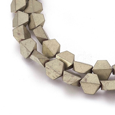 Electroplated Non-magnetic Synthetic Hematite Beads Strands G-P392-O04-1
