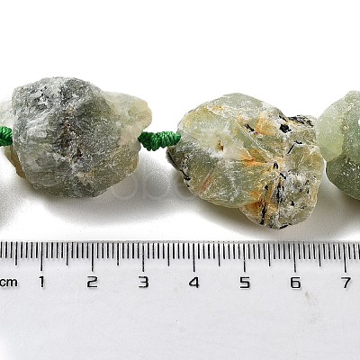 Raw Rough Natural Prehnite Beads Strands G-J388-A06-01-1