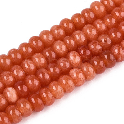Dyed Natural White Jade Beads Strands X-G-T139-59A-06-1