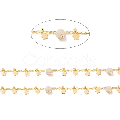 Natural White Labradorite Column Beaded Chains CHC-K012-02G-03-1