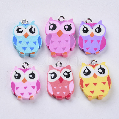 Handmade Polymer Clay Pendants CLAY-S093-32-1