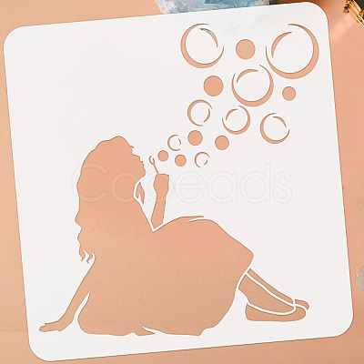 PET Hollow Out Drawing Painting Stencils DIY-WH0391-0437-1