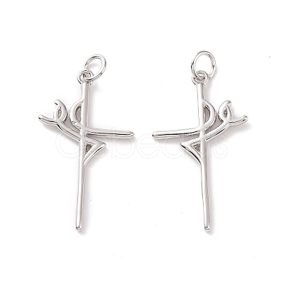 Rack Plating Brass Pendants KK-C004-05P-1