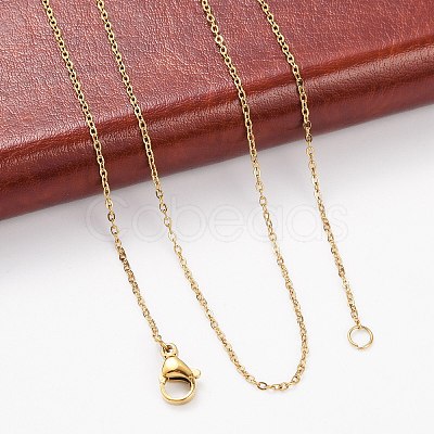 304 Stainless Steel Cable Chain Necklaces NJEW-M151-24G-1
