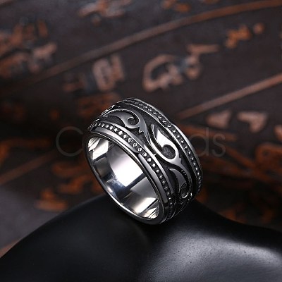 Men's Stainless Steel Finger Rings RJEW-BB29955-11-1