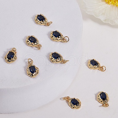 5Pcs Brass Micro Pave Cubic Zirconia Charms ZIRC-SZ0002-15B-1