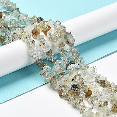 Natural Rutilated Quartz Beads Strands G-M205-86-1