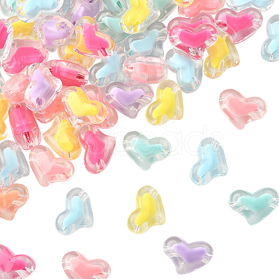 80Pcs Transparent Acrylic Beads TACR-SP0001-39-1