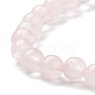 Natural Rose Quartz Beaded Stretch Bracelets BJEW-D446-B-11-1