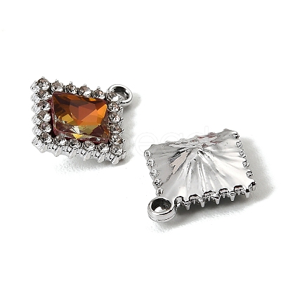 UV Plating Alloy Glass Pendants FIND-K032-19P-1