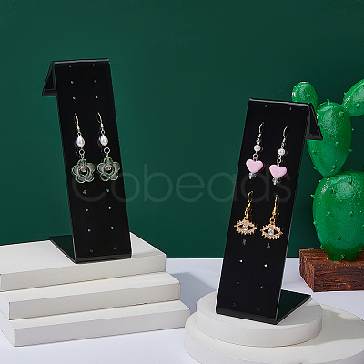 L Shaped Acrylic Slant Back Earring Stud Organizer Display Stands EDIS-WH0031-39-1