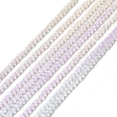 Transparent Gradient Color Glass Beads Strands GLAA-H021-01A-05-1