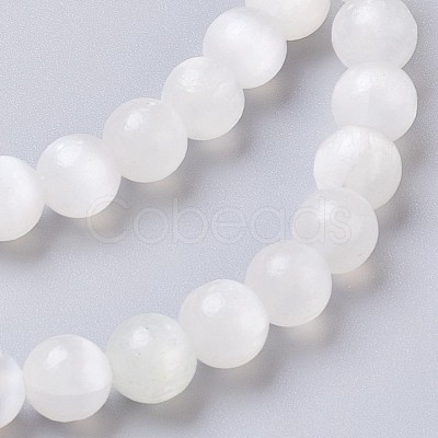 Natural Selenite Beads Strands G-I203-C-10mm-1