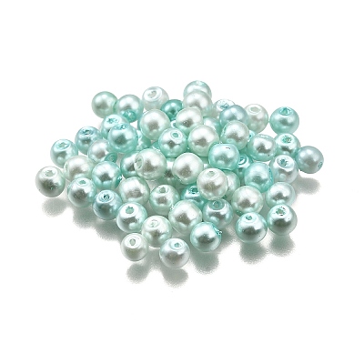 Baking Paint Pearlized Glass Pearl Round Beads HY-XCP0001-25C-1