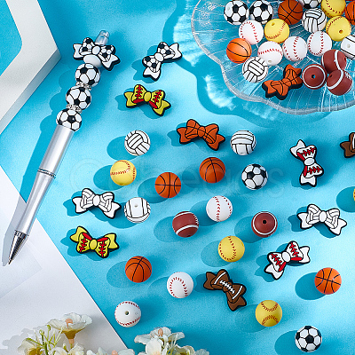 12 Styles Silicone Beads SIL-PA0001-06-1