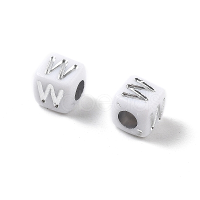 Opaque Acrylic Beads OACR-D282-06W-1