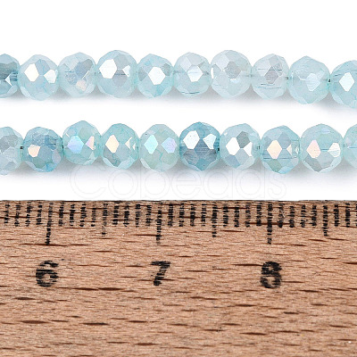 Dyed Crackle Imitation Jade Glass Beads Strands EGLA-Q131-02A-03-1