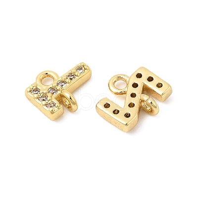 26Pcs 26 Styles Brass Micro Pave Clear Cubic Zirconia Connector Charms KK-H252-01G-1