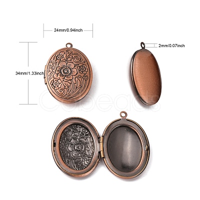 Brass Locket Pendants ECF133-2R-1