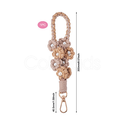 Hand-woven Flower Pendant Decorations KEYC-TAC0009-02KCG-05-1