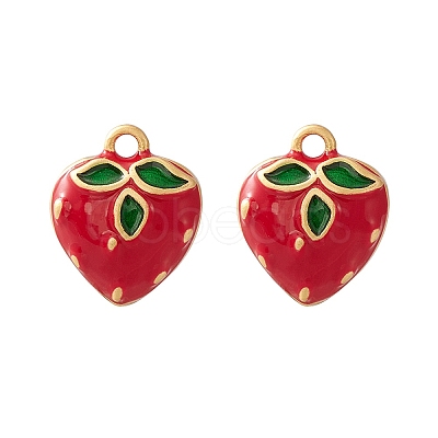 2Pcs Brass Enamel Charms KK-YW0001-70-1