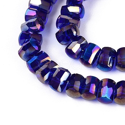 Electroplate Transparent Glass Beads Strands EGLA-N022-09A-B04-1