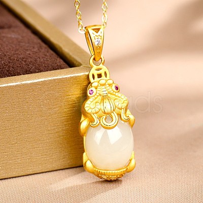 Natural Hetian Jade Pendants STER-BB71730-A-1