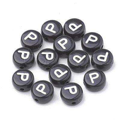 Opaque Acrylic Beads X-SACR-N002-02P-1