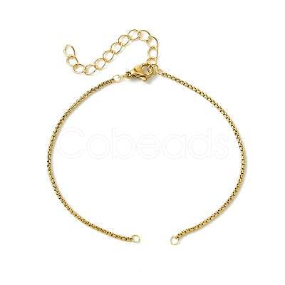 Nbeads 12Pcs 4 Style Half Finished 304 Stainless Steel Cable Chain Bracelets AJEW-NB0003-65-1