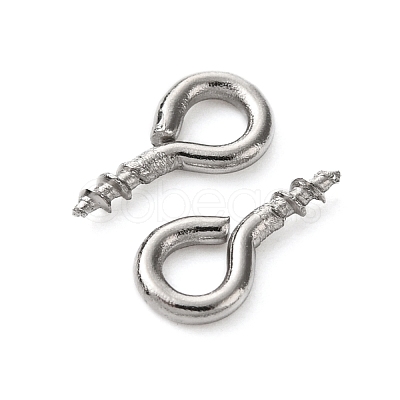 Non-Tarnish 304 Stainless Steel Screw Eye Pin Peg Bails X-STAS-K171-52P-8x4mm-1