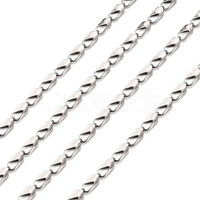 Tarnish Resistant 304 Stainless Steel Link Chains CHS-K002-25-1