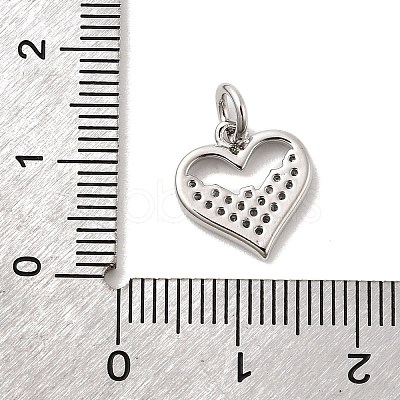 Brass Micro Pave Cubic Zirconia Charms KK-C139-25C-P-1