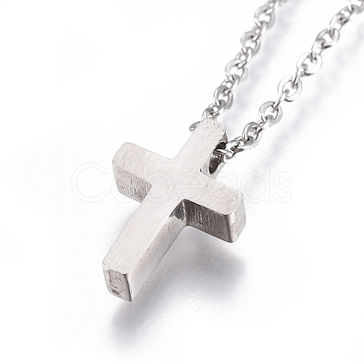 304 Stainless Steel Pendant Necklaces NJEW-E141-25-1