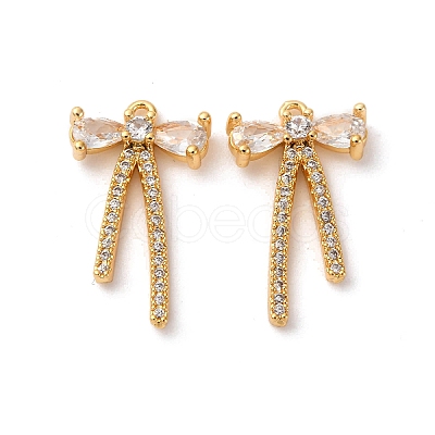 Brass Micro Pave Cubic Zirconia Pendants KK-F898-01G-1