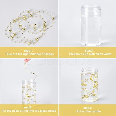 2 Bags 2 Colors Plastic Bead Garland Strand KY-NB0001-32-1