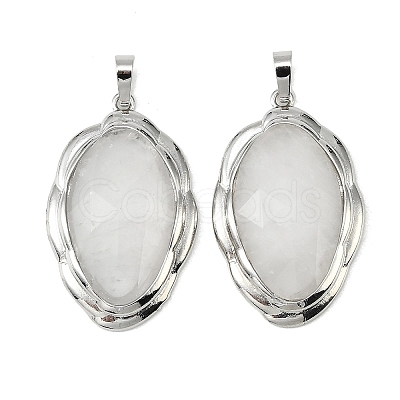 Natural Quartz Crystal Faceted Pendants G-D102-02P-03-1