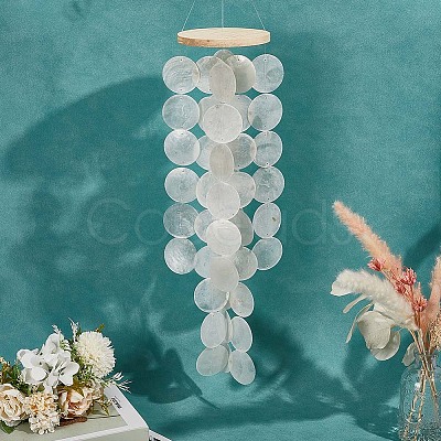 1Pc Natural Shell Wind Chimes AJEW-SP0002-44-1
