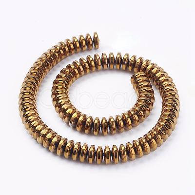 Electroplate Non-Magnetic Synthetic Hematite Beads Strands G-F510-03G-1