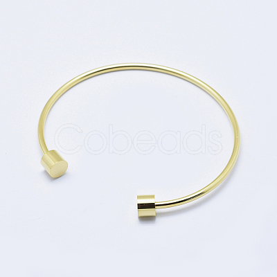 Eco-Friendly 316 Surgical Stainless Steel Cuff Bangle Making STAS-I078-02G-NR-1