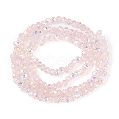 AB Color Plated Transparent Glass Rondelle Beads Strands EGLA-T029-2mm-10H-1