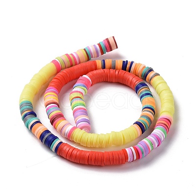Handmade Polymer Clay Bead Strands CLAY-C003-04C-1