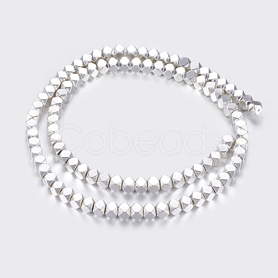 Non-magnetic Synthetic Hematite Beads Strands G-P338-25A-4mm-S-1