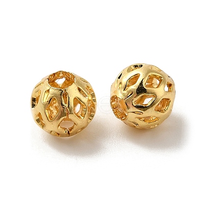 Brass Hollow Spacer Beads KK-P249-03C-G-1