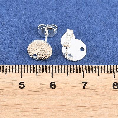 304 Stainless Steel Stud Earring Findings STAS-O119-15B-S-1