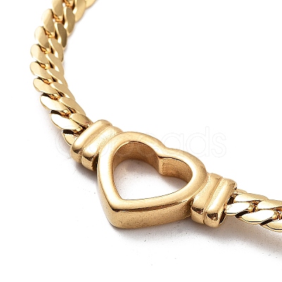 Ion Plating(IP) Flat Cuban Link Chunky Chain Necklace NJEW-Q335-13G-1