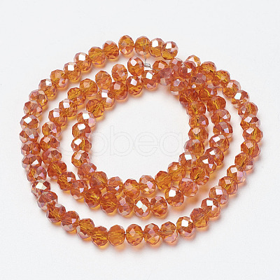 Electroplate Glass Beads Strands EGLA-A034-T6mm-J09-1