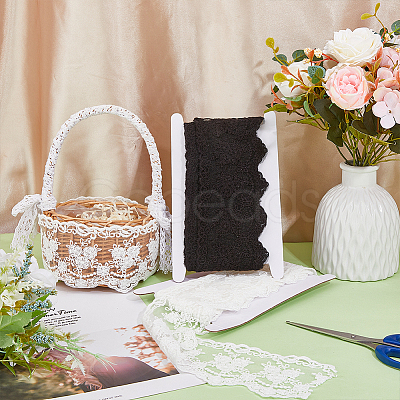 8 Yards 2 Colors Cotton Lace Trims SRIB-HY0001-06-1