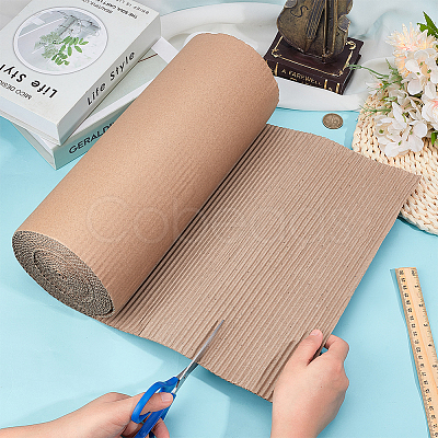 Single Face Corrugated Cardboard Roll for Packing DIY-WH0671-194A-05-1