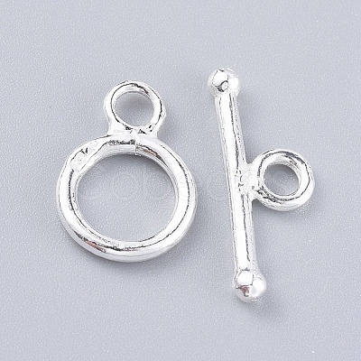 925 Sterling Silver Toggle Clasps X-STER-K167-078S-1